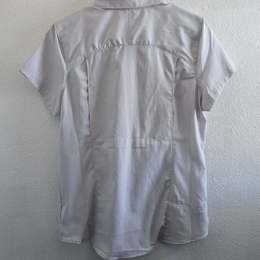 Columbia Kestrel Trail Shirt Light Grey Size M - Picture 6 of 9